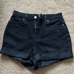 Urban outfitters black mom high rise shorts